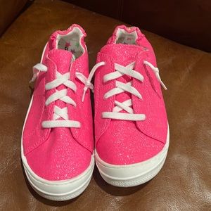 Hot pink sneakers with sparkle Womens Size 8 NEW